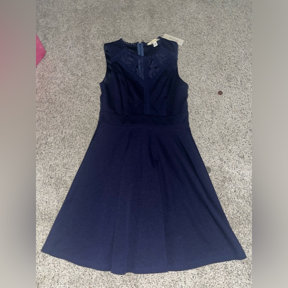 Navy blue skater dress